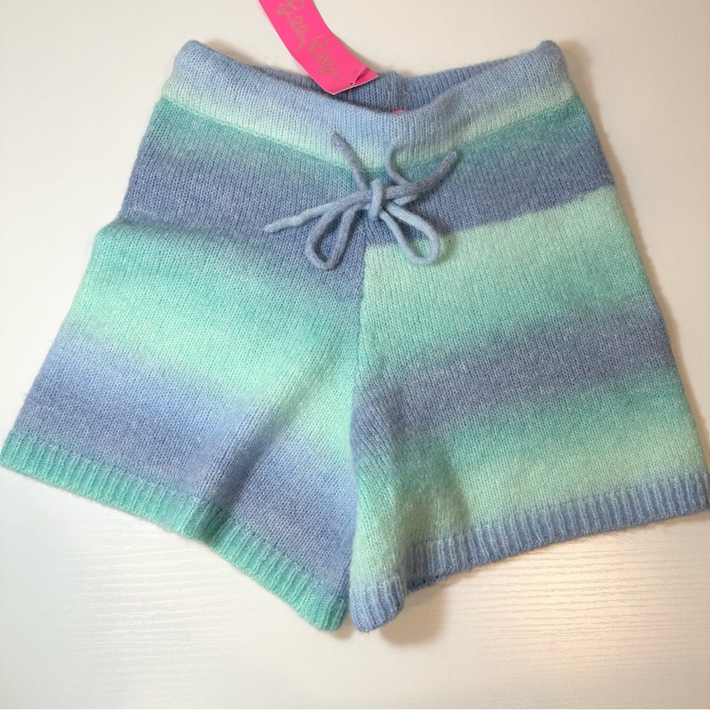Lilly Pulitzer Wanetta Sweater Short, Surf Blue Spacedye, XXS - Picture 8 of 16